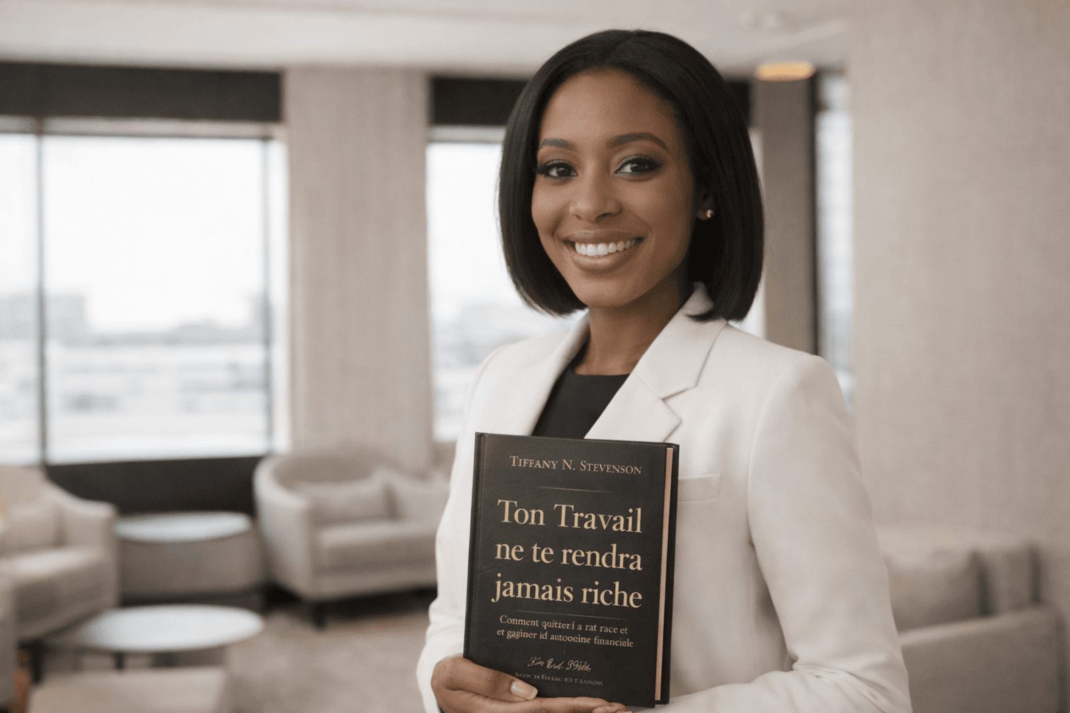 Femme avec Ton Travail ne te rendra jamais riche