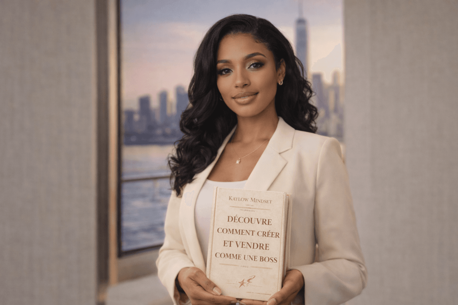 Femme avec Créer et Vendre comme une Boss